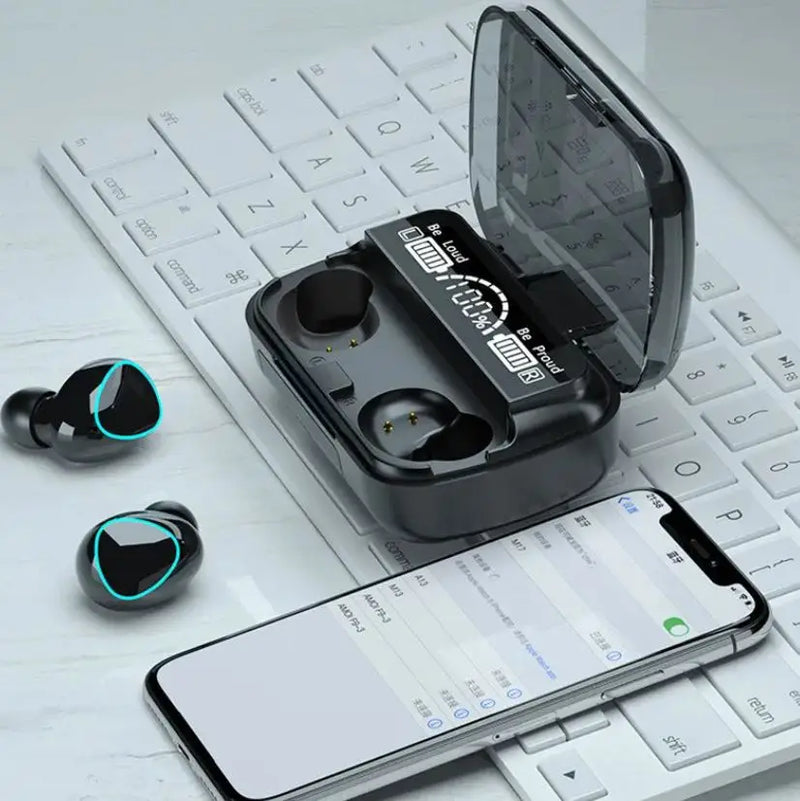 Fones de Ouvido Sem Fio 2500mah com Case de Carregamento Bluetooth Compatível Estéreo - Entrega Rápida Para Todo o Brasil